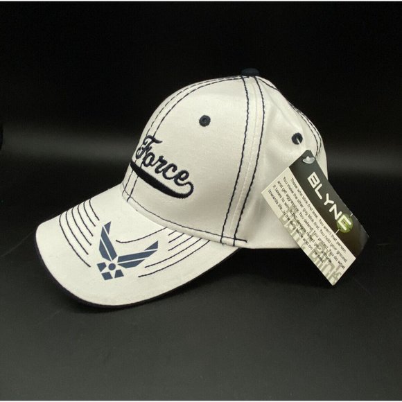 Air Force Dark Blue White Hat Blync Headwear Design Hat Adjustable - Picture 2 of 10